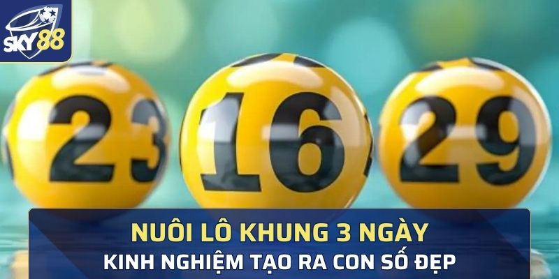 Nuôi lô khung 3 ngày là phương pháp cá cược xổ số